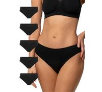 Pompea 5 Paia Slip Donna in Morbida Microfibra, Mutande Donna Senza Cuciture Elasticizzate