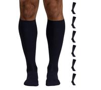 POMPEA 6 Paia Calze Uomo Lunghe Funzionali, Calzini Uomo con Cuscinetti Immagliati ed Effetto Grip, Resistenti e Comodi