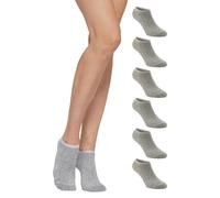 Pompea 6 Paia Calzini Donna in Caldo Cotone, Calze Corte alla Caviglia con Punta e Tallone Rinforzati