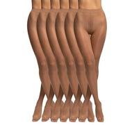 POMPEA 6 Paia Collant Donna 40 Denari, Calze Velate Opache con Cuciture Piatte, Compressione Leggera