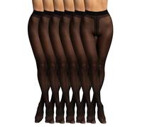 POMPEA 6 Paia Collant Donna 40 Denari, Calze Velate Opache con Cuciture Piatte, Compressione Leggera