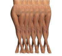 POMPEA 6 Paia Collant Donna 8 Denari, Calze Velate Opache con Cuciture Piatte, Compressione Leggera