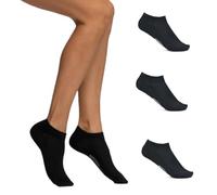 POMPEA 6 Paia minicalza fantasmini Cotone Fitness (TG.47/49, Nero)