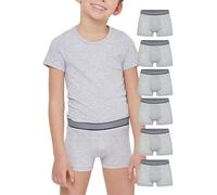 POMPEA 6 Pezzi Boxer Bambino in Cotone, Mutande per Bambini in Tessuto Jersey con Cinturino Elastico a Righe