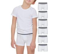 POMPEA 6 Pezzi Boxer Bambino in Cotone, Mutande per Bambini in Tessuto Jersey con Cinturino Elastico a Righe