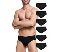 POMPEA 6 Pezzi Slip Uomo in Cotone, Mutande in Tessuto Jersey con Cinturino Elastico in Vita