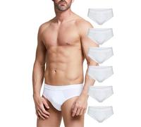 POMPEA 6 Pezzi Slip Uomo in Cotone, Mutande in Tessuto Jersey con Cinturino Elastico in Vita