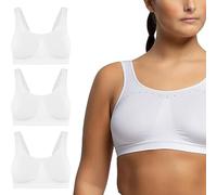Pompea 3 Pezzi Reggiseno Senza Ferretto e Senza Cuciture con Sistema di Sostegno, Brassiere Morbida ed Elastica con Spalla Larga