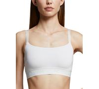 POMPEA Brassiere Donna in Cotone con Spalline Regolabili e Pinces Preformate, Reggiseno Senza Ferretto a Tinta Unita con Elastico Logato No Stress