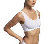 Pompea Brassiere Spalla Larga Microfibra Bianco