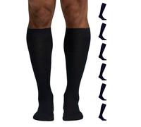 Pompea Calze al ginocchio Scozia Uomo Blu (Navy 1556) 44/45 – Pacco da 6
