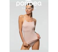 POMPEA - Canotta donna spalla stretta in microfibra - 3 Pezzi