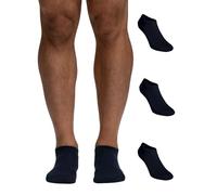 Pompea Cotton Calzini alla Caviglia, Blu, 39/42 (Pacco da 3) Uomo