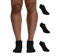 Pompea Cotton Calzini alla Caviglia, Nero (Nero 0071), (Taglia Produttore:43/46) (Pacco da 3) Uomo
