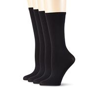 Pompea Microfibra 50 den Calze al Ginocchio, Nero (Nero 0071), One Size (Pacco da 4) Donna