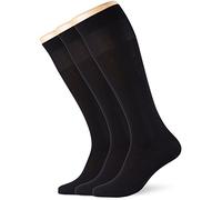 Pompea Microfibra Calze al Ginocchio, Nero (Nero 0071), 39/42 (Taglia Produttore:S/M) (Pacco da 3) Uomo