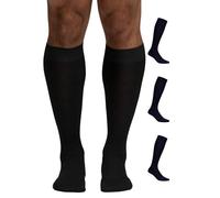 Pompea Microfibra Calze al Ginocchio, Nero (Nero 0071), 43/46 (Taglia Produttore:L/XL) (Pacco da 3) Uomo