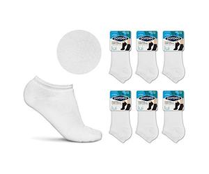 POMPEA Mini Calza Soft Spugna Cotone 6 Paia Taglia Unica Interno Spugna Colori Bianco Taglia Taglia Unica