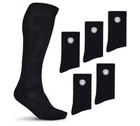 POMPEA Pack 6 Paia Calze Uomo Microfibra Colori Assortiti (6 Paia Nero - 43/46)