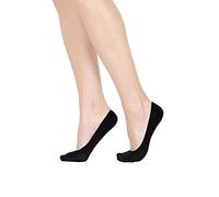 POMPEA Pack 6 Paia Salvapiede Donna Nero Bianco Cotone Antiscivolo (6 Paia Nero - 35/38)