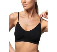 Pompea Reggiseno Senza Ferretto Invisibile, Brassiere Seamless in Morbida Microfibra con Spallina Stretta, Effetto Seconda Pelle