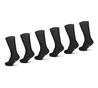 POMPEA Set Calze Uomo 6 Paia Filo di Scozia Assortito Lungo/Corto (6 Paia Nero Corto - 39/41)