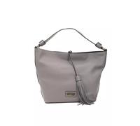 Pompei Donatella Gray Leather Women Shoulder Bag