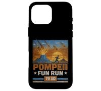 Pompei Fun Run 79 d.C. Divertente parodia di geologia del vulcano Custodia per iPhone 16 Pro Max