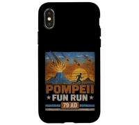Pompei Fun Run 79 d.C. Divertente parodia di geologia del vulcano Custodia per iPhone X/XS