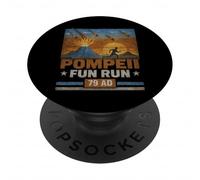 Pompei Fun Run 79 d.C. Divertente parodia di geologia del vulcano PopSockets PopGrip Adesivo