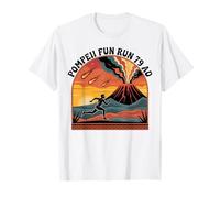Pompei Fun Run 79 d.C. Divertente storia del vulcano antico Maglietta