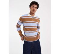 POMPEII RUGBY KNIT POLO men Polos blue|brown in taglia:S