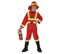 CARNEVALE COSTUME VESTITO POMPIERE BAMBINO 8/10 ANNI