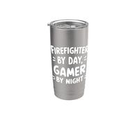 Pompiere di Day Gamer by Night EMS Fire Responder Fighter Bicchiere termico in acciaio inox doppia parete