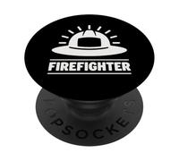 Pompiere Eroe Icona Minimal Tributo Arte Grafica PopSockets PopGrip Adesivo