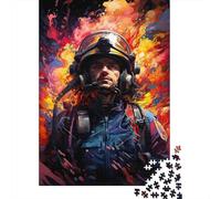 Pompiere Eroico 1000 Pezzi Puzzle Vigili del Fuoco per Adulti Materiale Carta Educativo Sicurezza Antincendio Relax Regalo Famiglia 52x38cm/1000pcs