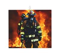 Pompiere Fireman Stampa Fiamma Assorbente Piatto Stuoia di Scolapiatti Pad Riutilizzabile Pieghevole Lavello Da Cucina Accessorio