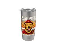 Pompiere Golden Mom coraggioso e soffice cane Bicchiere termico in acciaio inox doppia parete