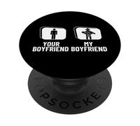 Pompiere Il Tuo Fidanzato Il mio Ragazzo Divertente Pompiere PopSockets PopGrip Adesivo