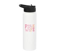 Pompiere Moglie Pompiere Vita Fuoco babe Stainless Steel Insulated Water Bottle