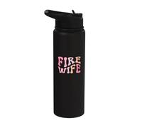 Pompiere Moglie Pompiere Vita Fuoco babe Stainless Steel Insulated Water Bottle