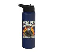 Pompiere Nato Per Essere Un Vigile Del Fuoco Stainless Steel Insulated Water Bottle