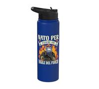 Pompiere Nato Per Essere Un Vigile Del Fuoco Stainless Steel Insulated Water Bottle
