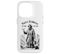 Pompiere Pompiere Patrono San Floriano Vigili del Fuoco Vintage Custodia per iPhone 14 Pro