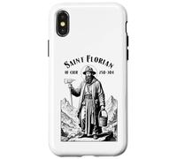 Pompiere Pompiere Patrono San Floriano Vigili del Fuoco Vintage Custodia per iPhone X/XS