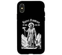 Pompiere Pompiere Patrono San Floriano Vigili del Fuoco Vintage Custodia per iPhone X/XS