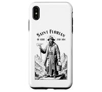 Pompiere Pompiere Patrono San Floriano Vigili del Fuoco Vintage Custodia per iPhone XS Max