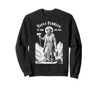 Pompiere Pompiere Patrono San Floriano Vigili del Fuoco Vintage Felpa