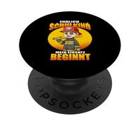 Pompiere Scolaretto La Mia Missione Scolastica Ha Inizio PopSockets PopGrip Adesivo