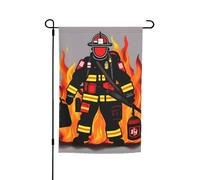 Pompiere Stampa Vigile del Fuoco Resistente allo sbiadimento Bandiere Da Giardino Tutte Le Stagioni Bandiera Outdoor Yard Decor Per Portici
